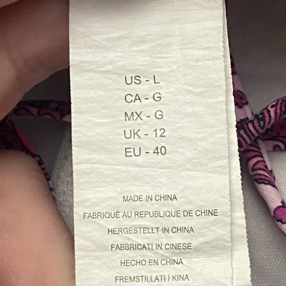 Kenneth Cole Reaction Swimsuit One Piece Womens Large Multi Geometric Swimwear L
